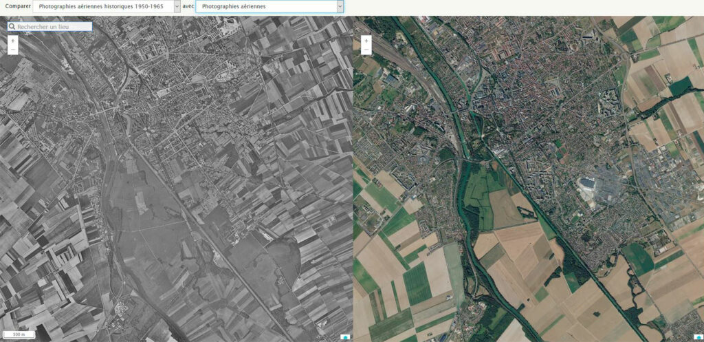 Evolution du territoire - Photos aériennes Évolution du territoire - Photos aériennes